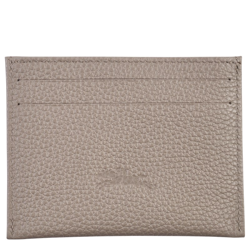 Longchamp Le Foulonné Cardholder - Leather Turtledove | 8603-GQNSV