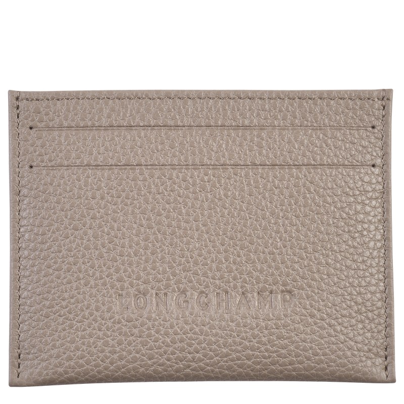 Longchamp Le Foulonné Cardholder - Leather Turtledove | 8603-GQNSV