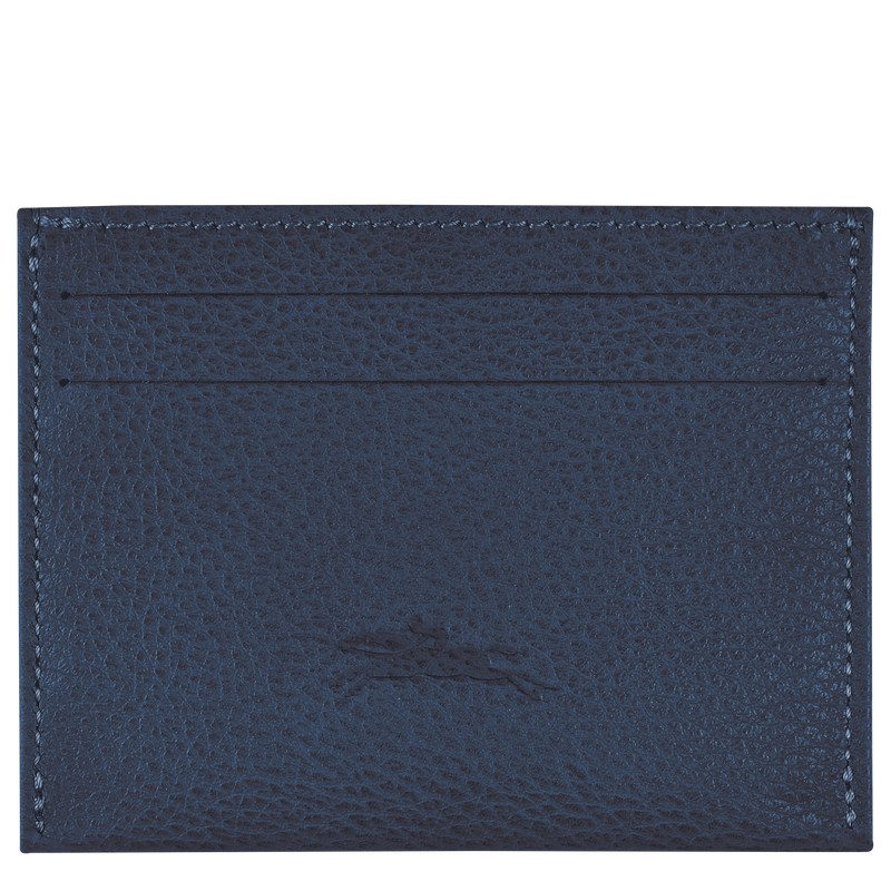 Longchamp Le Foulonné Cardholder - Leather Lacivert | 9436-VNKXB