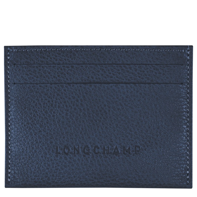 Longchamp Le Foulonné Cardholder - Leather Lacivert | 9436-VNKXB