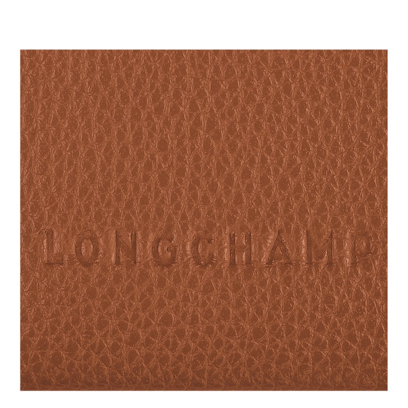 Longchamp Le Foulonné Cardholder - Leather Caramel | 3854-PFBMC