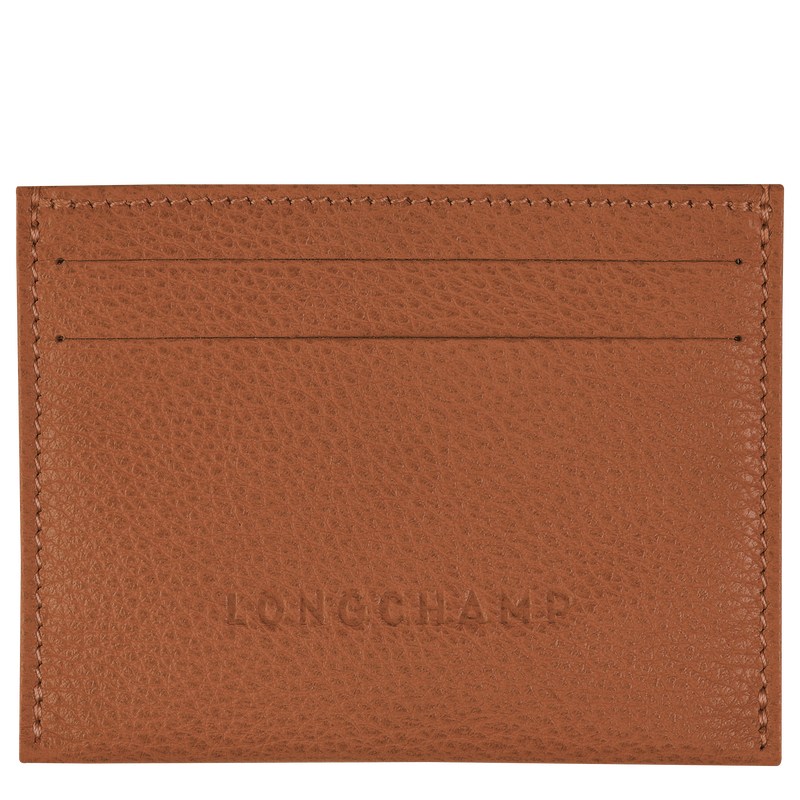 Longchamp Le Foulonné Cardholder - Leather Caramel | 3854-PFBMC