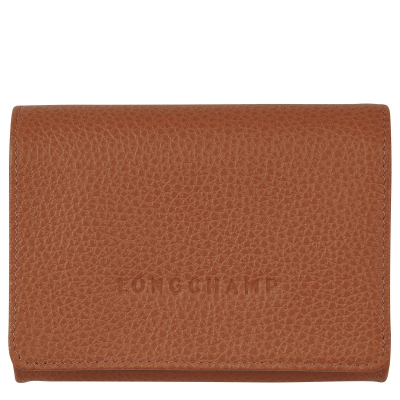 Longchamp Le Foulonné Coin purse - Leather Caramel | 6890-NDAST