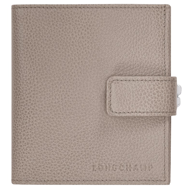 Longchamp Le Foulonné Compact wallet - Leather Turtledove | 9450-ZPJMQ