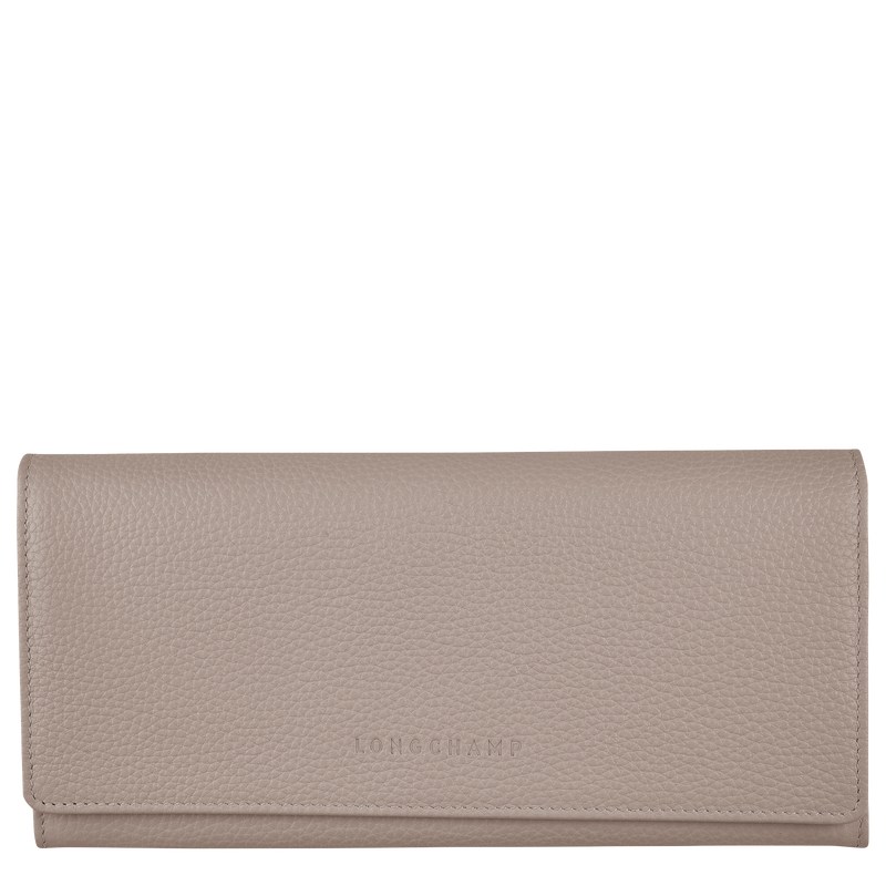 Longchamp Le Foulonné Continental wallet - Leather Turtledove | 0758-VXDBC