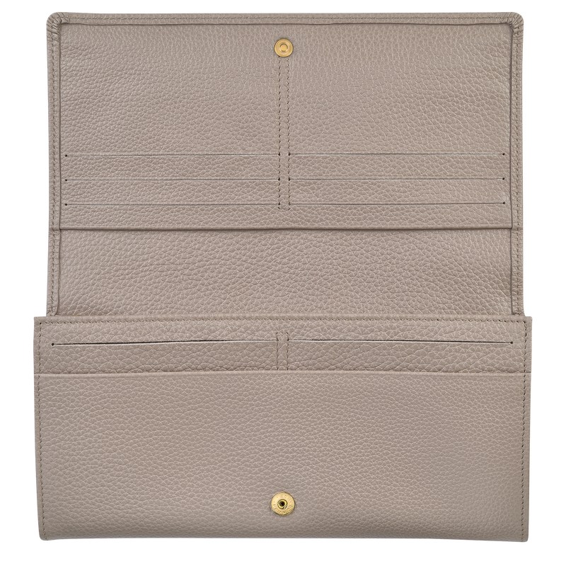 Longchamp Le Foulonné Continental wallet - Leather Turtledove | 3214-RDXIA