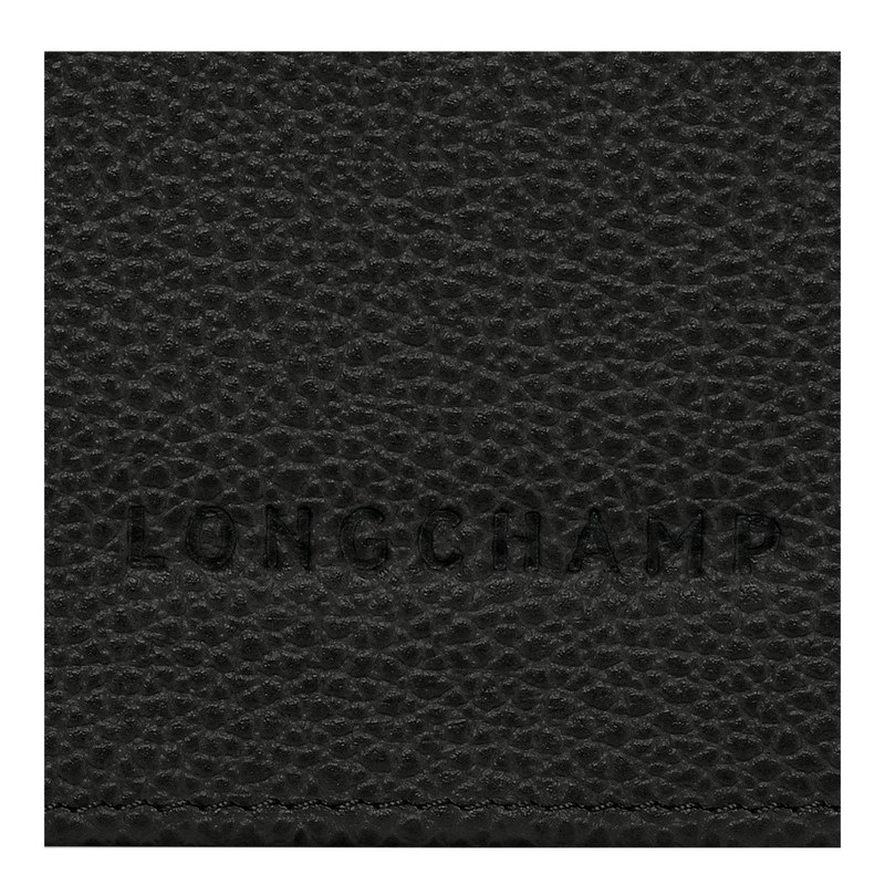 Longchamp Le Foulonné Continental wallet - Leather Siyah | 5764-XLTVD