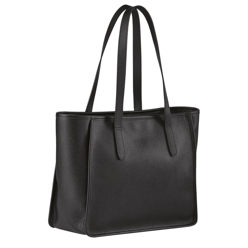 Longchamp Le Foulonné L Tote bag - Leather Siyah | 6219-WLONP