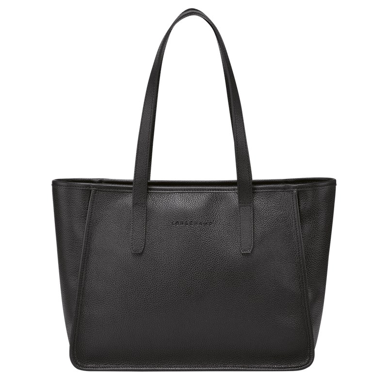 Longchamp Le Foulonné L Tote bag - Leather Siyah | 6219-WLONP