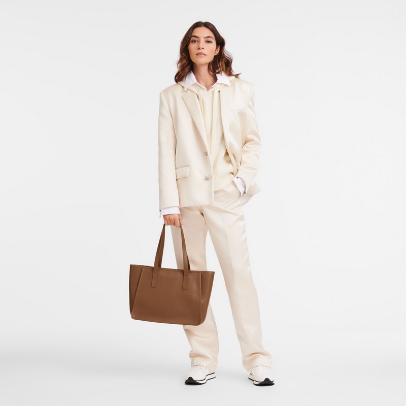 Longchamp Le Foulonné L Tote bag - Leather Caramel | 4780-ZEHYA