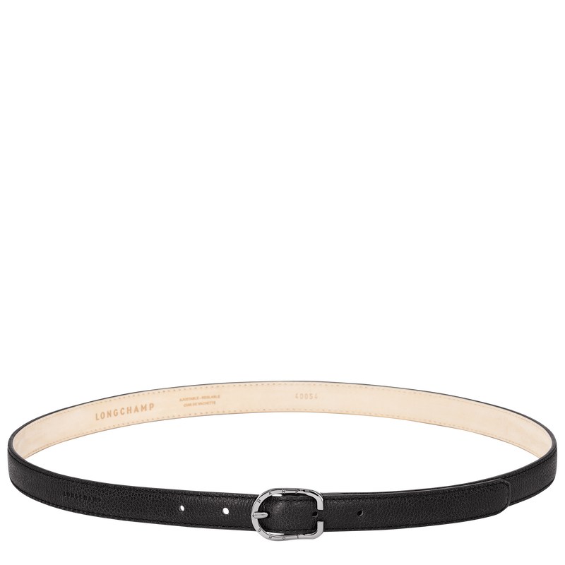 Longchamp Le Foulonné Ladies\' belt - Leather Siyah | 5291-WSNPH