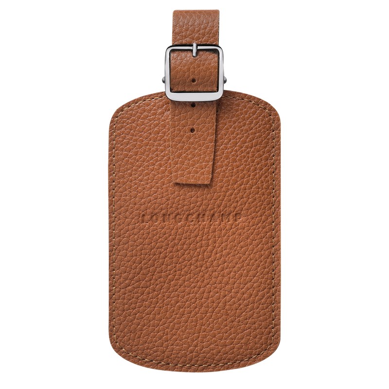 Longchamp Le Foulonné Luggage tag - Leather Caramel | 3742-BNXGS