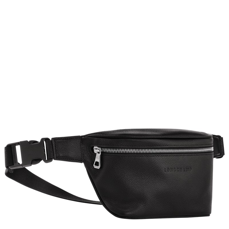 Longchamp Le Foulonné M Belt bag - Leather Siyah | 3142-SFJAL