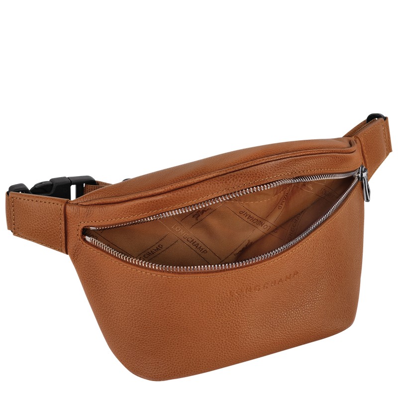 Longchamp Le Foulonné M Belt bag - Leather Caramel | 7219-EPBTS