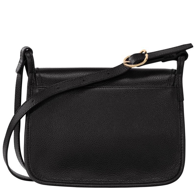 Longchamp Le Foulonné M Crossbody bag - Leather Siyah | 7062-DAELZ