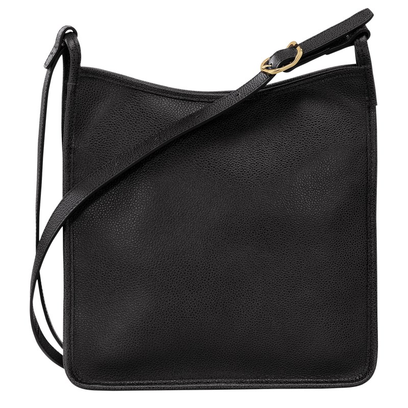 Longchamp Le Foulonné M Crossbody bag - Leather Siyah | 6298-QFDYW