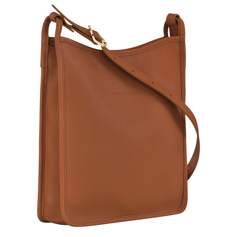 Longchamp Le Foulonné M Crossbody bag - Leather Caramel | 6732-NHTFI