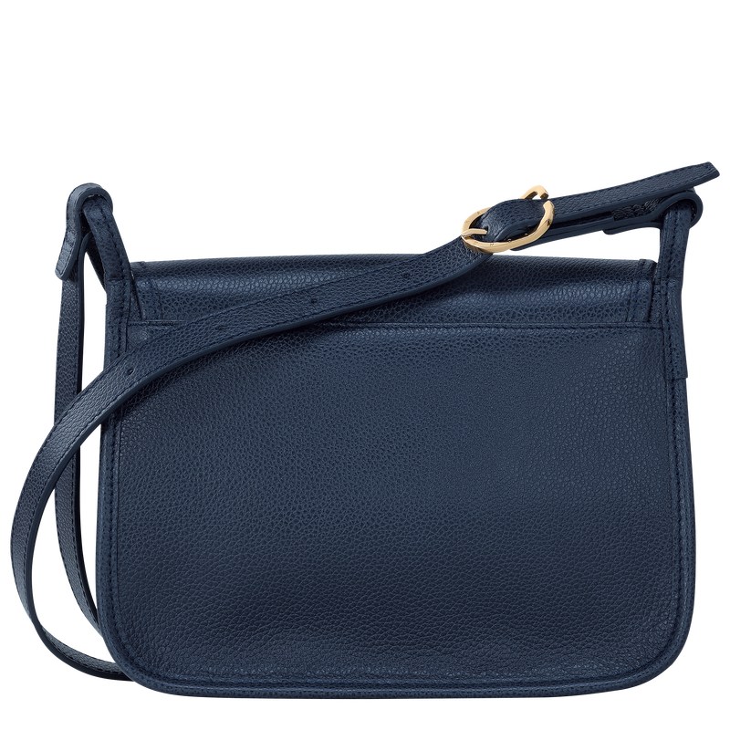 Longchamp Le Foulonné M Crossbody bag - Leather Lacivert | 8513-BDYQK