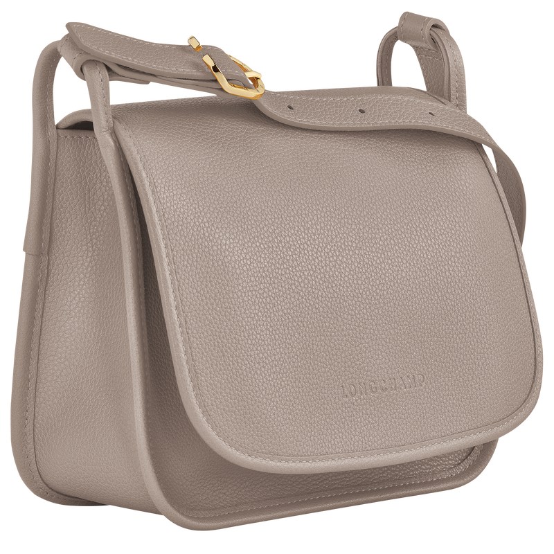 Longchamp Le Foulonné M Crossbody bag - Leather Turtledove | 3052-EOFNB