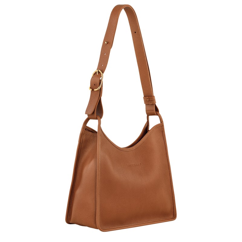 Longchamp Le Foulonné M Hobo bag - Leather Caramel | 3962-VNBIU