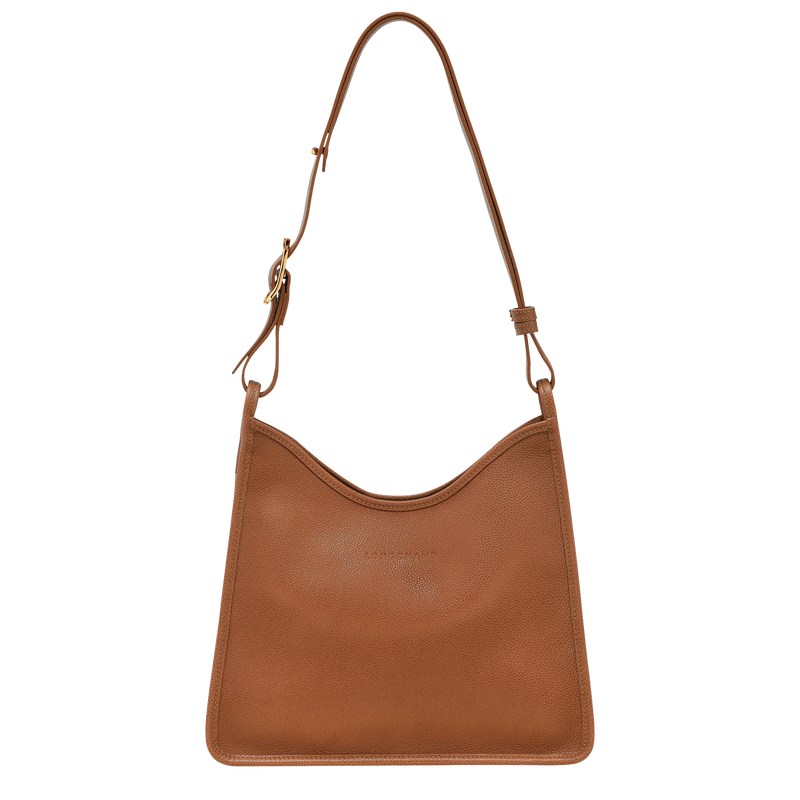 Longchamp Le Foulonné M Hobo bag - Leather Caramel | 3962-VNBIU