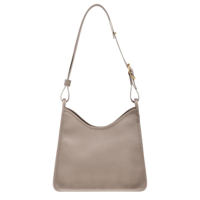 Longchamp Le Foulonné M Hobo bag - Leather Turtledove | 0453-GWJKA