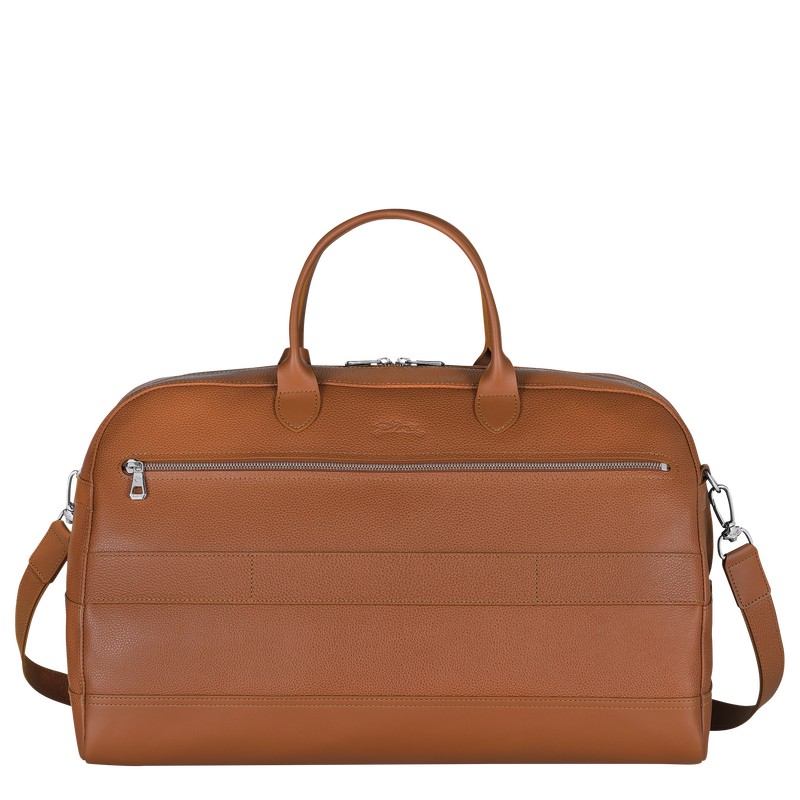 Longchamp Le Foulonné M Travel bag - Leather Caramel | 8240-XYLMJ