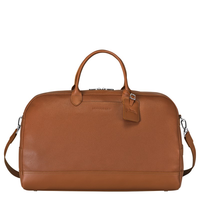 Longchamp Le Foulonné M Travel bag - Leather Caramel | 8240-XYLMJ