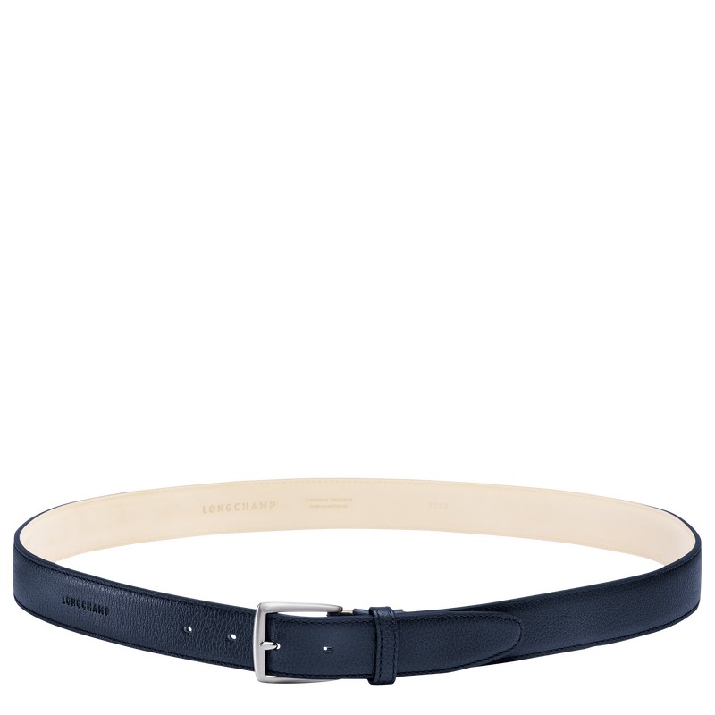 Longchamp Le Foulonné Men\'s belt - Leather Lacivert | 7941-WKIDY