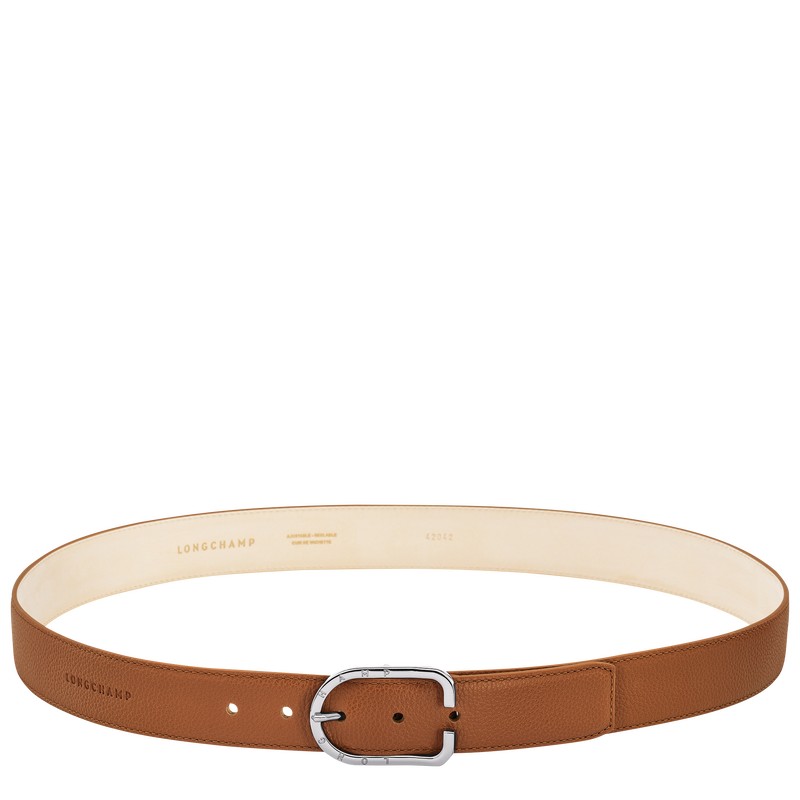 Longchamp Le Foulonné Men\'s belt - Leather Caramel | 2831-YBOEA