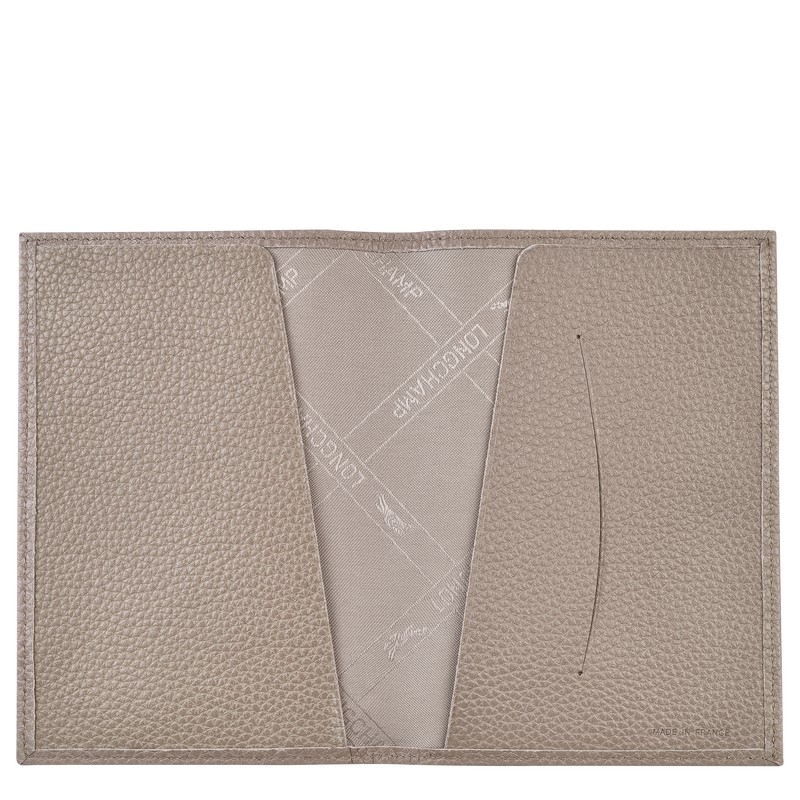 Longchamp Le Foulonné Passport cover - Leather Turtledove | 9270-JTMOX