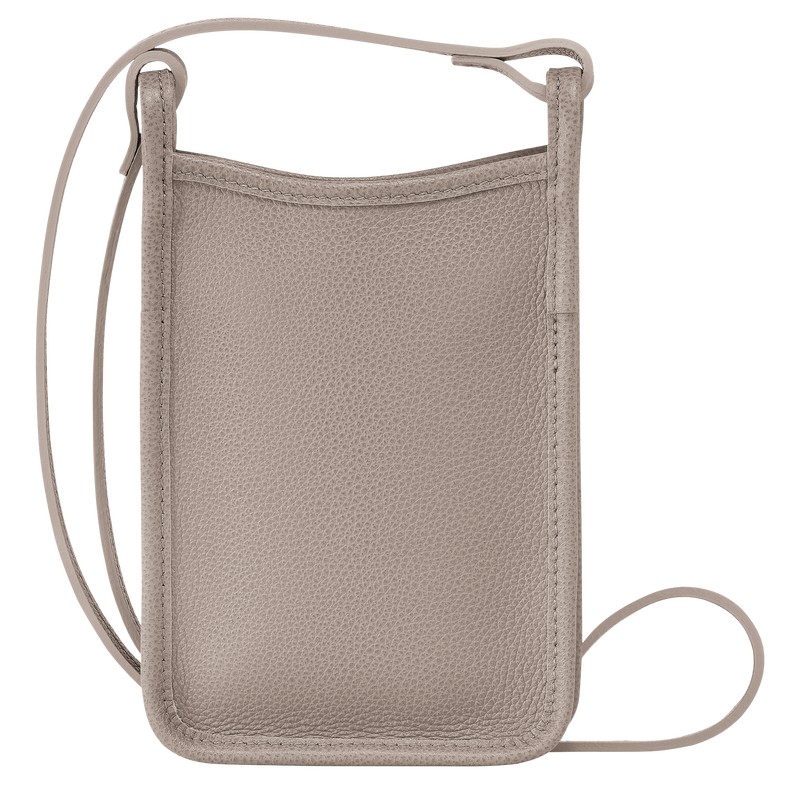 Longchamp Le Foulonné Phone case - Leather Turtledove | 9163-CJPMD