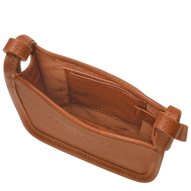 Longchamp Le Foulonné Phone case - Leather Caramel | 3174-SPYLG