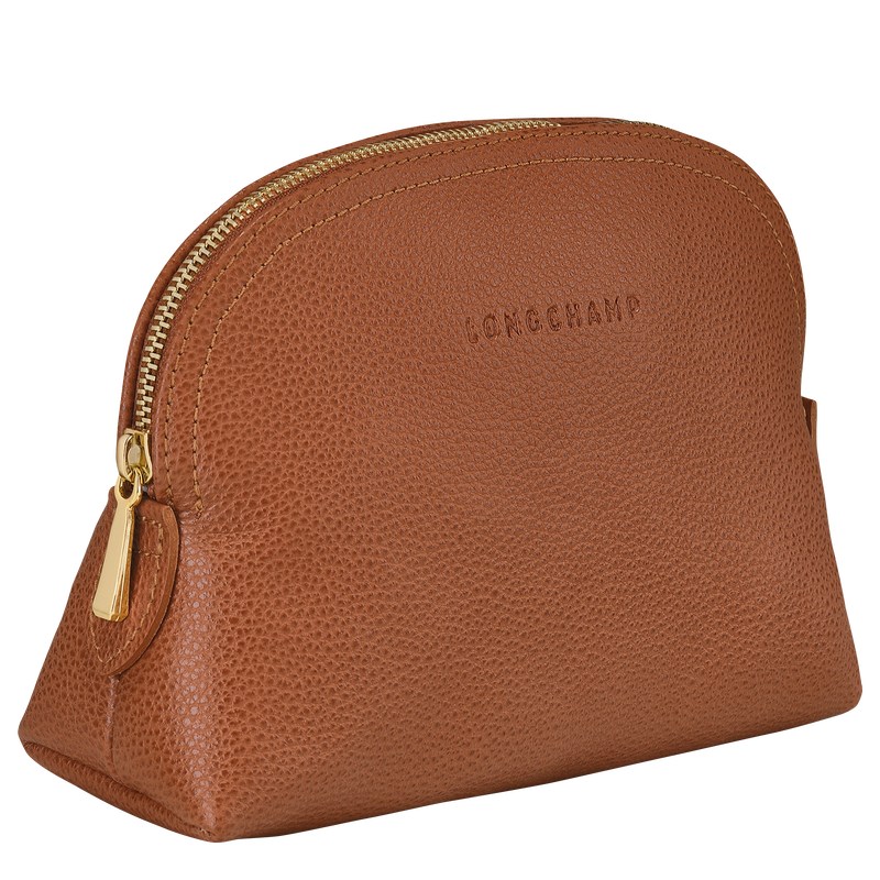 Longchamp Le Foulonné Pouch - Leather Caramel | 7306-BPKHR