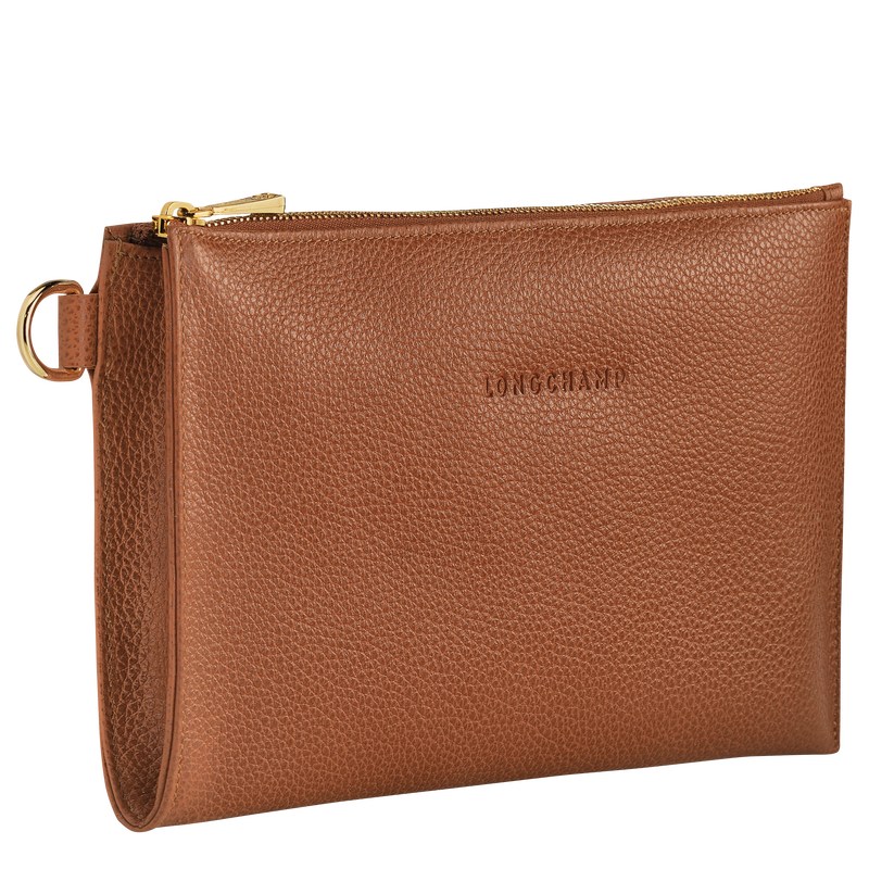 Longchamp Le Foulonné Pouch - Leather Caramel | 5467-ULEQD