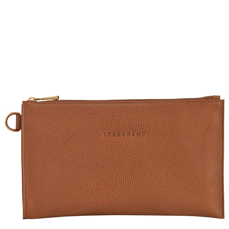 Longchamp Le Foulonné Pouch - Leather Caramel | 5467-ULEQD