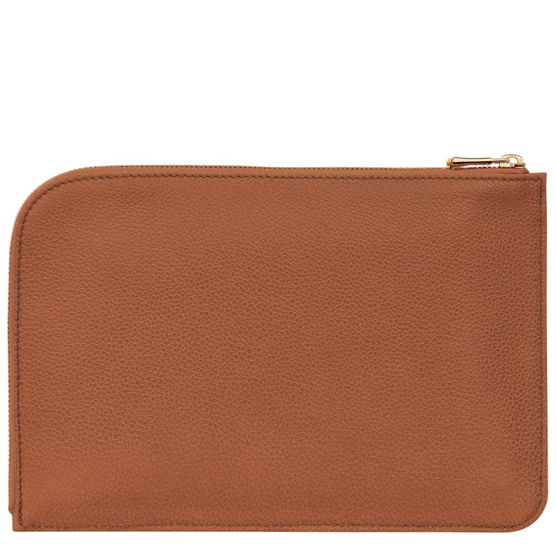 Longchamp Le Foulonné Pouch - Leather Caramel | 8924-RGZAM