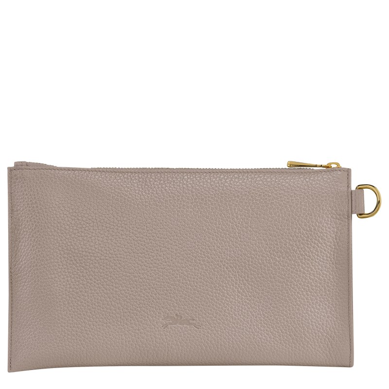 Longchamp Le Foulonné Pouch - Leather Turtledove | 4195-CBLMR