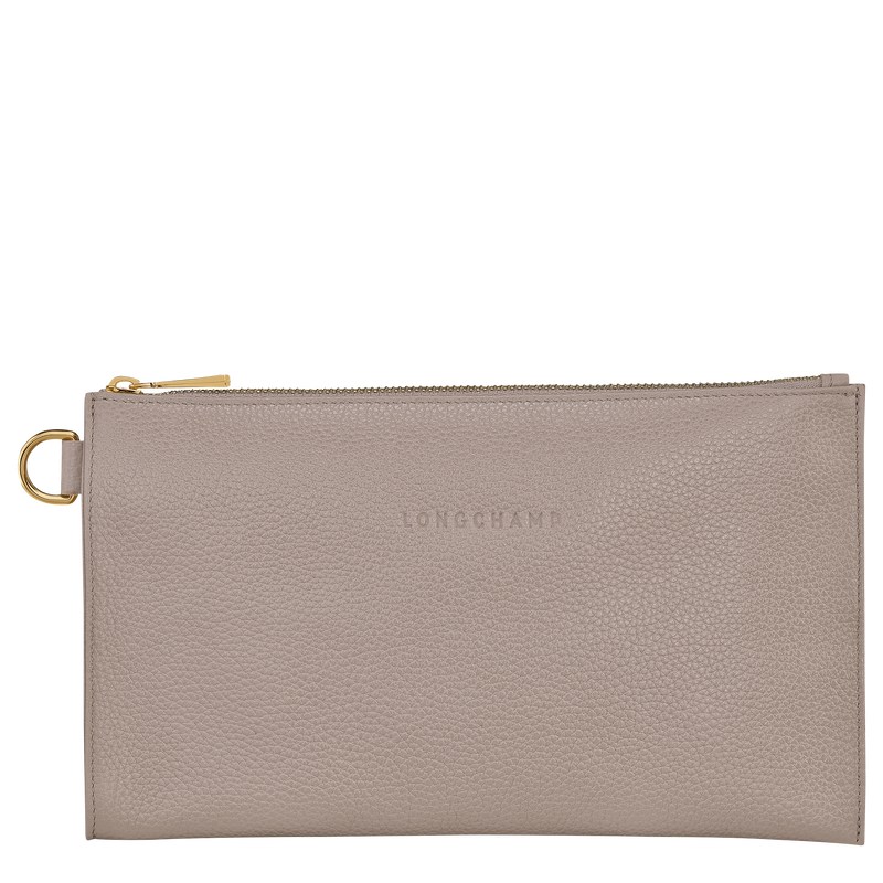 Longchamp Le Foulonné Pouch - Leather Turtledove | 4195-CBLMR