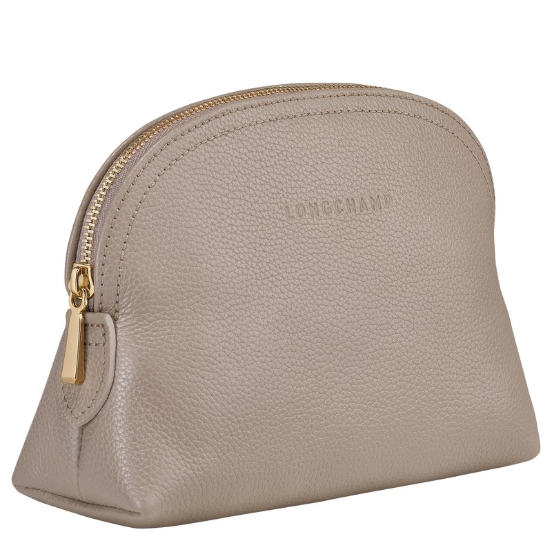 Longchamp Le Foulonné Pouch - Leather Turtledove | 1398-FRAQH