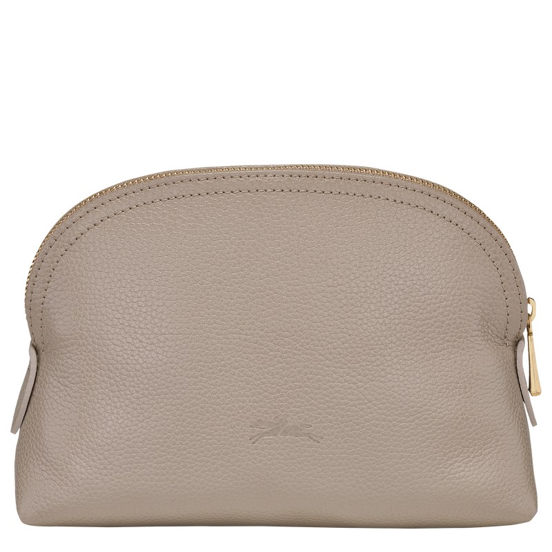 Longchamp Le Foulonné Pouch - Leather Turtledove | 1398-FRAQH