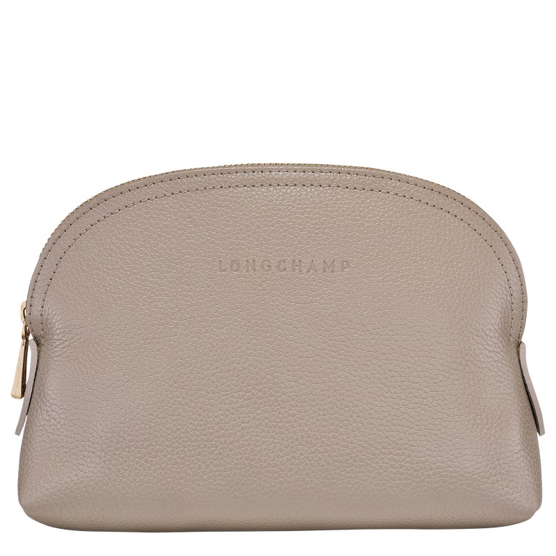 Longchamp Le Foulonné Pouch - Leather Turtledove | 1398-FRAQH