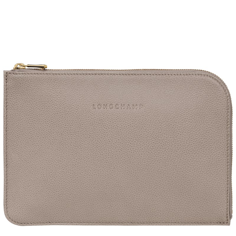 Longchamp Le Foulonné Pouch - Leather Turtledove | 8156-JWQLO