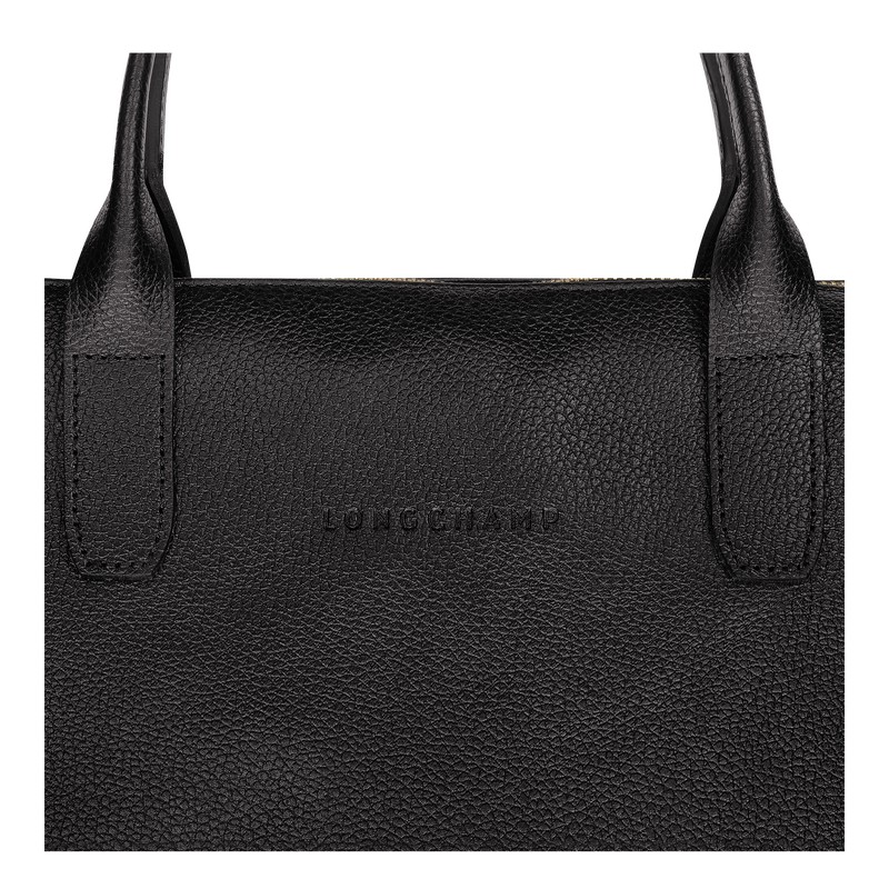 Longchamp Le Foulonné S Briefcase - Leather Siyah | 3506-HEKPI