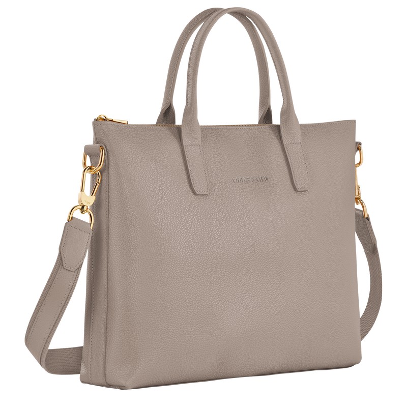 Longchamp Le Foulonné S Briefcase - Leather Turtledove | 7108-FHLOX