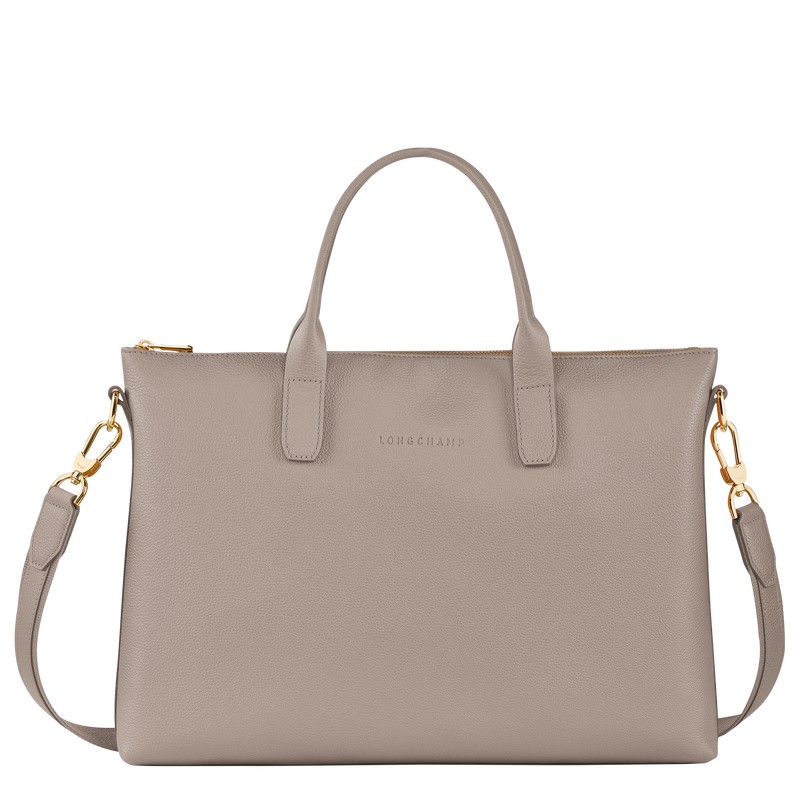 Longchamp Le Foulonné S Briefcase - Leather Turtledove | 7108-FHLOX