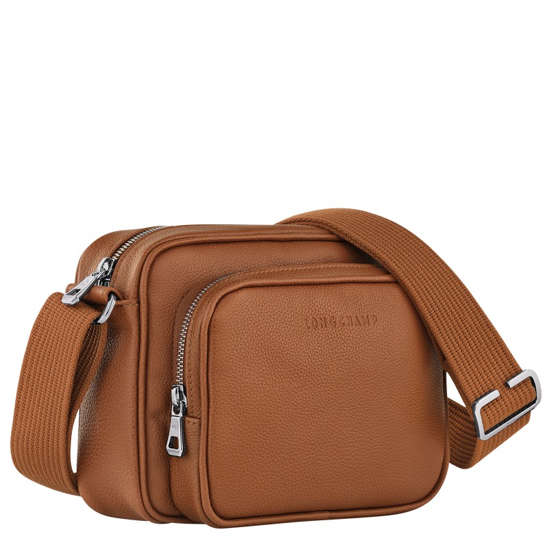 Longchamp Le Foulonné S Camera bag - Leather Caramel | 1793-EUOKT