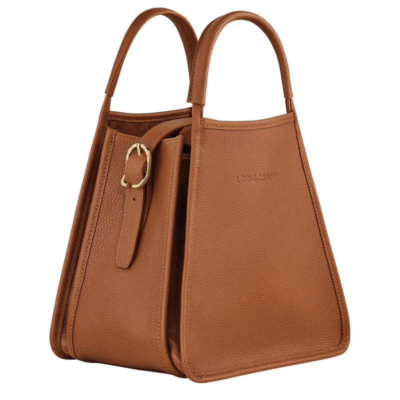 Longchamp Le Foulonné S Handbag - Leather Caramel | 5164-FYPWU