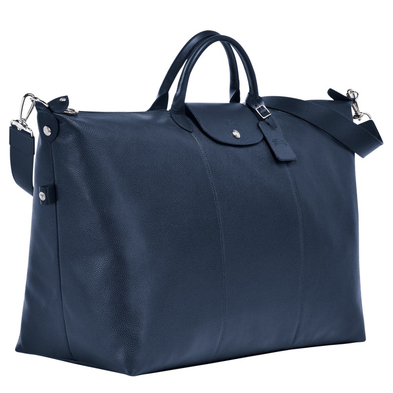 Longchamp Le Foulonné S Travel bag - Leather Lacivert | 1740-JNXUK