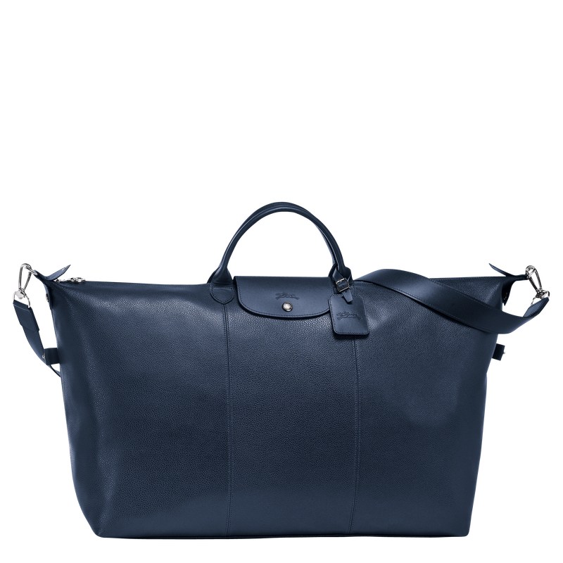 Longchamp Le Foulonné S Travel bag - Leather Lacivert | 1740-JNXUK